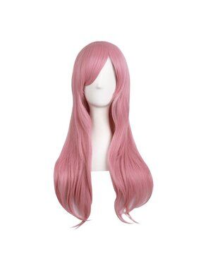 Women's Rouge Pink 28" 70cm Long Curly Ends Costume Cosplay Modern Hair Wig